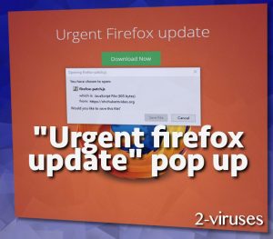 Pop-up di “Urgent Firefox Update”