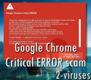 La truffa di Google Chrome Critical ERROR