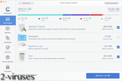 Combo Cleaner Junk Files Removal