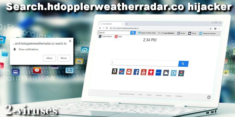 Il dirottatore del browser hdopplerweatherradar.co