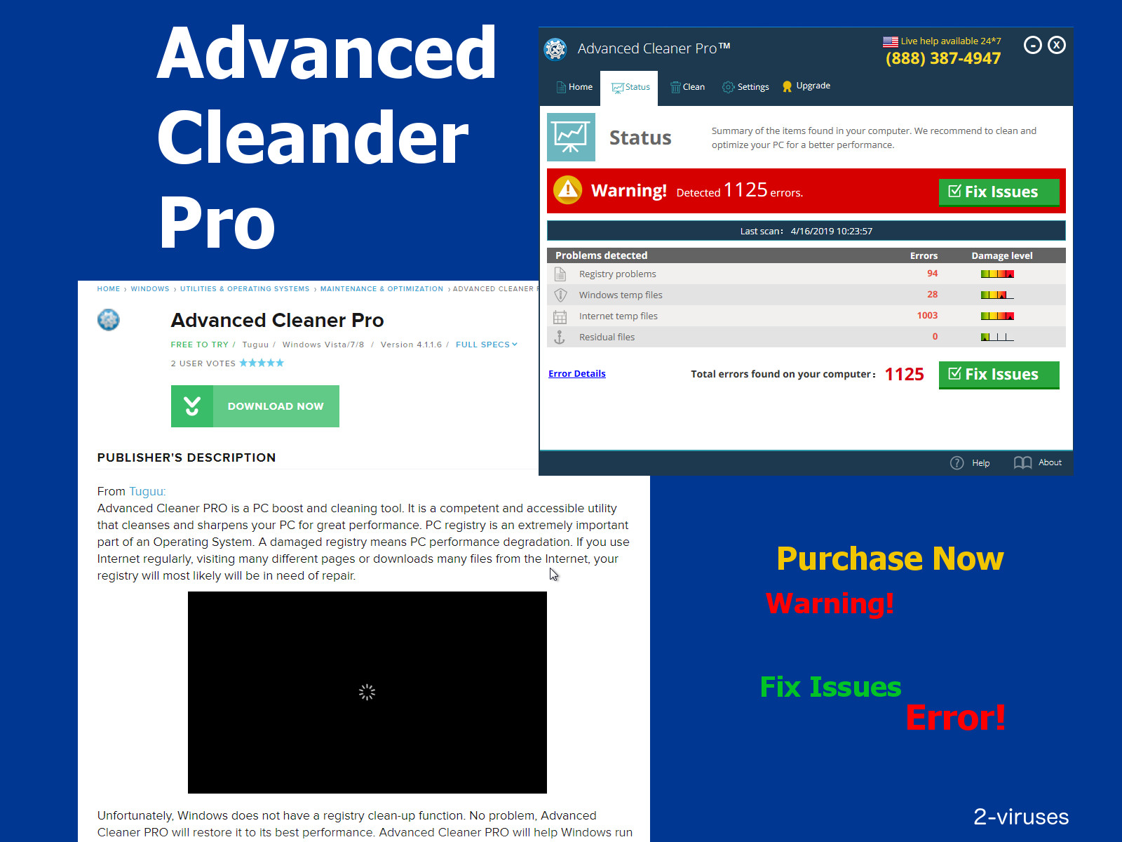 advanced cleaner pro warnings shareware