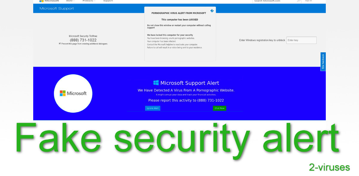 Pornographic Virus Alert From Microsoft fake alert