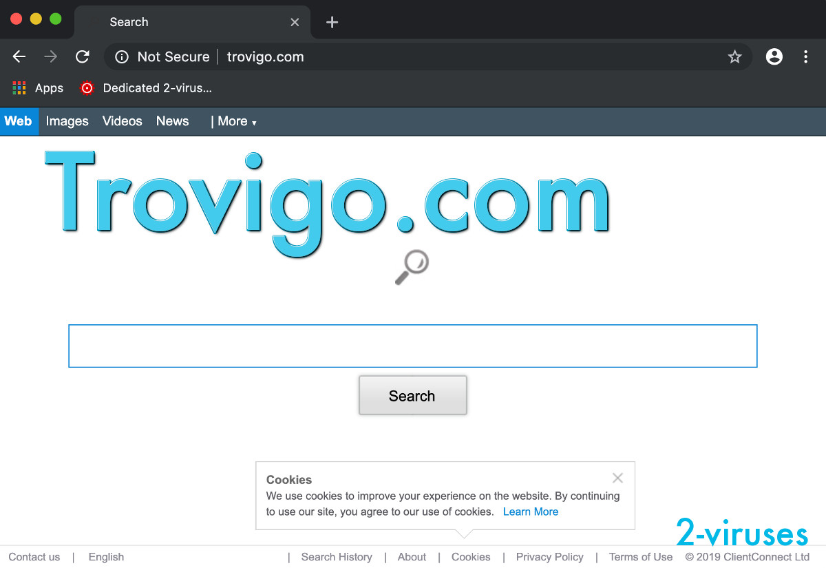 "Trovigo.com", the front page